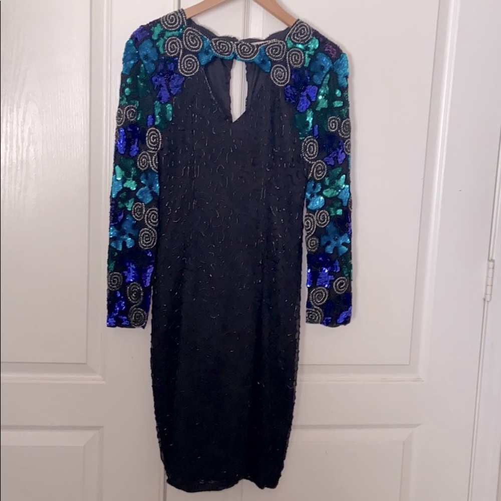 Beautiful Vintage SCALA Beaded Sequins Dress